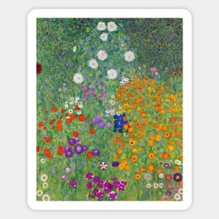 Gustav Klimt Flower Garden Magnet